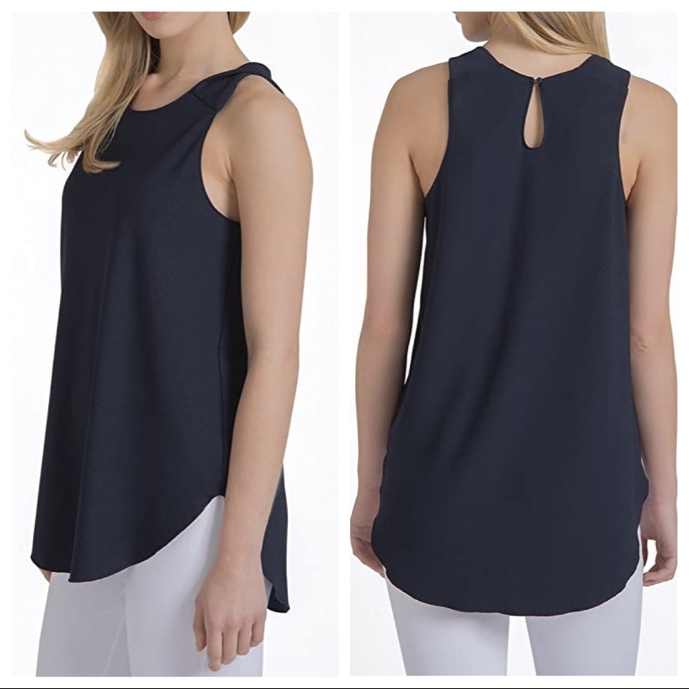 ⭐️ Lysse Noho Twist Strap Black Crepe Tank Top S